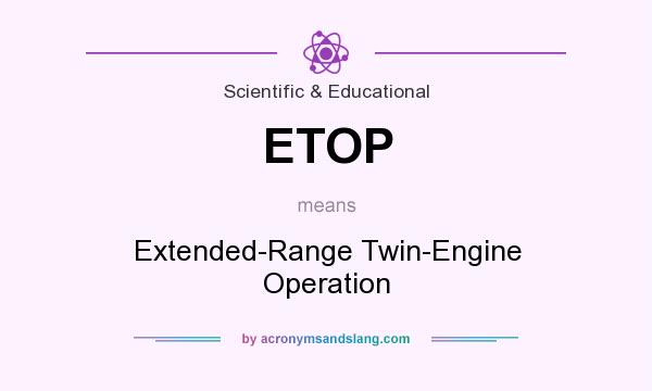 What does ETOP mean? It stands for Extended-Range Twin-Engine Operation
