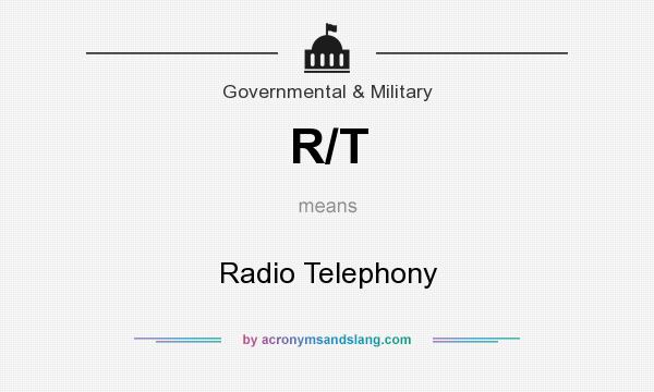 What does R/T mean? It stands for Radio Telephony