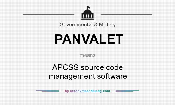 What does PANVALET mean? It stands for APCSS source code management software