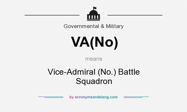 What does VA(No) mean? It stands for Vice-Admiral (No.) Battle Squadron