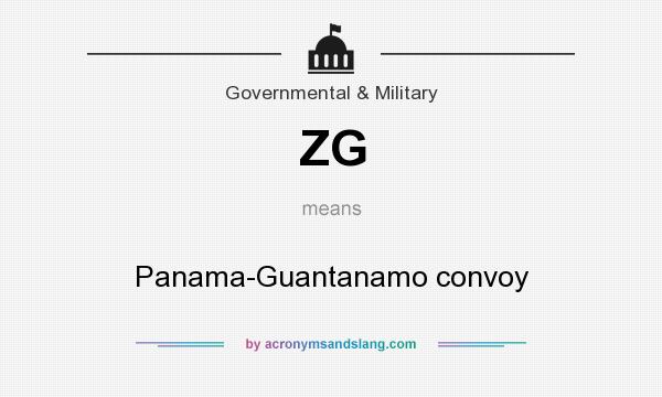 What does ZG mean? It stands for Panama-Guantanamo convoy