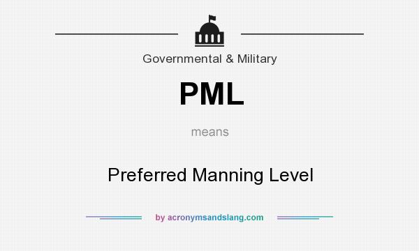 What does PML mean? It stands for Preferred Manning Level