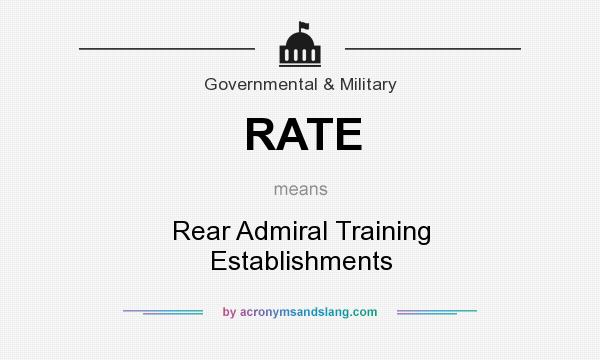 What does RATE mean? It stands for Rear Admiral Training Establishments