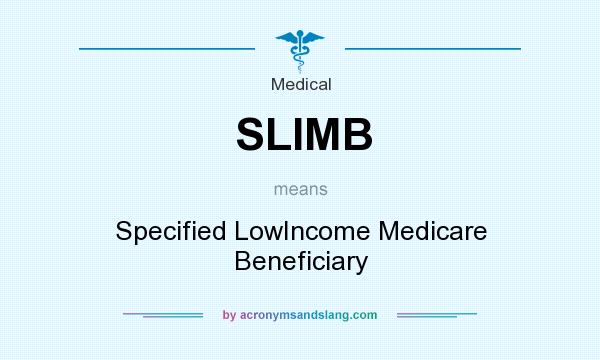 What does SLIMB mean? It stands for Specified LowIncome Medicare Beneficiary