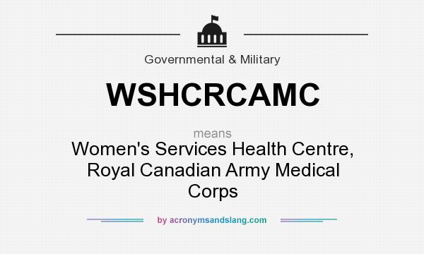 What does WSHCRCAMC mean? It stands for Women`s Services Health Centre, Royal Canadian Army Medical Corps