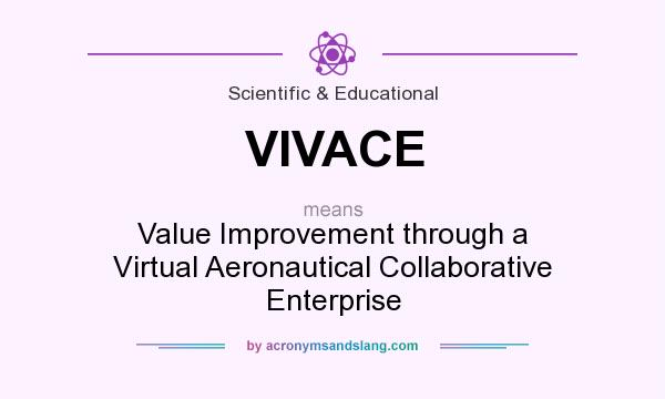What does VIVACE mean? It stands for Value Improvement through a Virtual Aeronautical Collaborative Enterprise