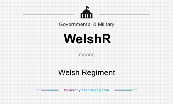 What does WelshR mean? It stands for Welsh Regiment