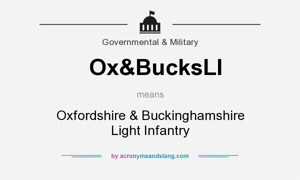 What does Ox&BucksLI mean? It stands for Oxfordshire & Buckinghamshire Light Infantry