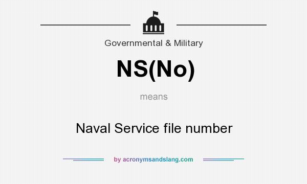 What does NS(No) mean? It stands for Naval Service file number
