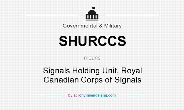 What does SHURCCS mean? It stands for Signals Holding Unit, Royal Canadian Corps of Signals