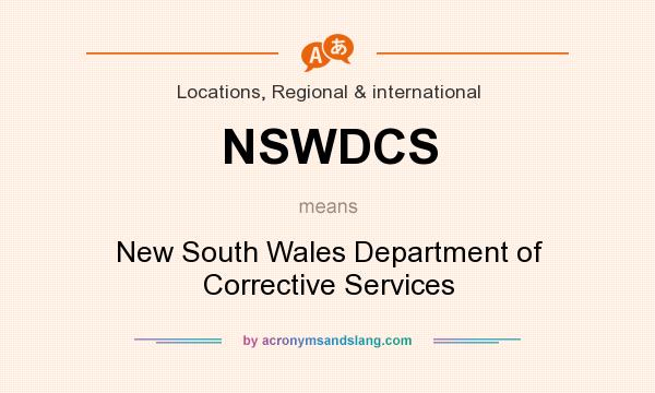 What does NSWDCS mean? It stands for New South Wales Department of Corrective Services