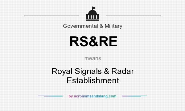 What does RS&RE mean? It stands for Royal Signals & Radar Establishment