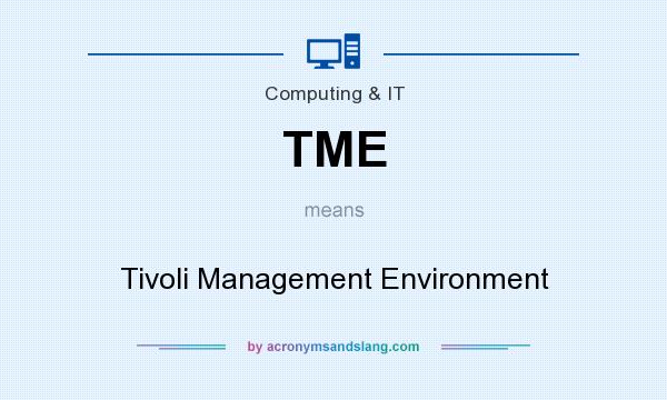 What does TME mean? It stands for Tivoli Management Environment