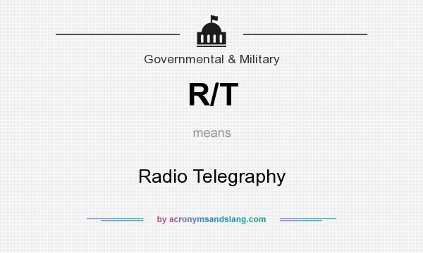 What does R/T mean? It stands for Radio Telegraphy