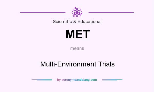 What does MET mean? It stands for Multi-Environment Trials
