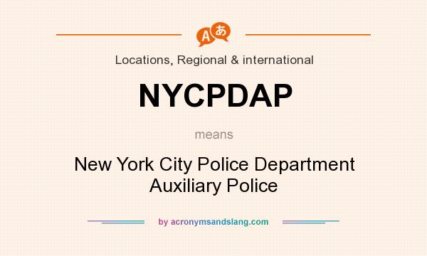 What does NYCPDAP mean? It stands for New York City Police Department Auxiliary Police