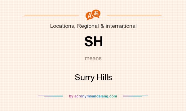 What does SH mean? It stands for Surry Hills