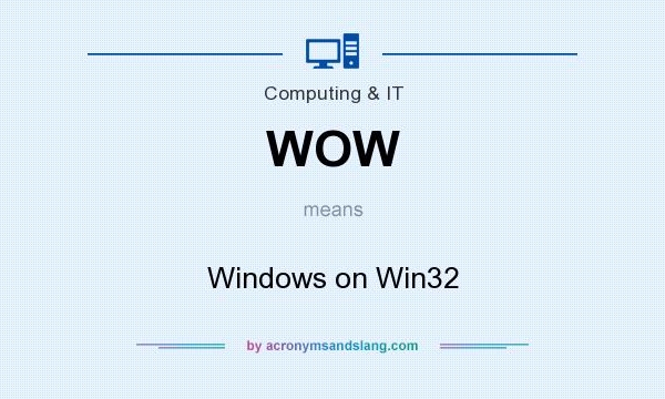 What does WOW mean? It stands for Windows on Win32
