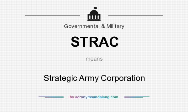 What does STRAC mean? It stands for Strategic Army Corporation