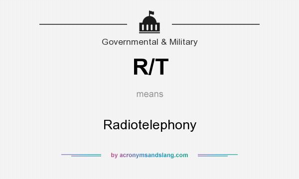What does R/T mean? It stands for Radiotelephony