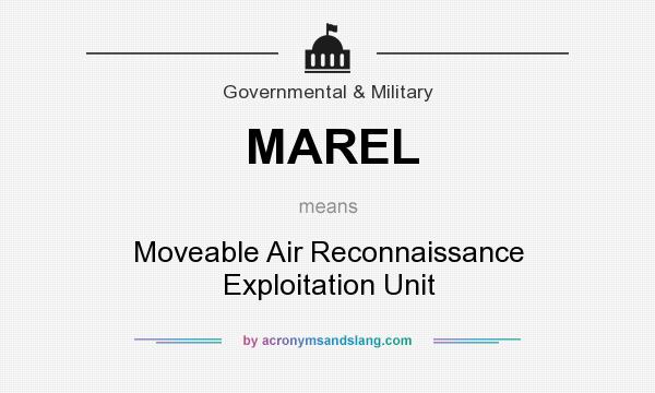 What does MAREL mean? It stands for Moveable Air Reconnaissance Exploitation Unit