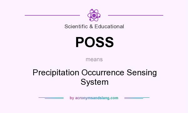 What does POSS mean? It stands for Precipitation Occurrence Sensing System