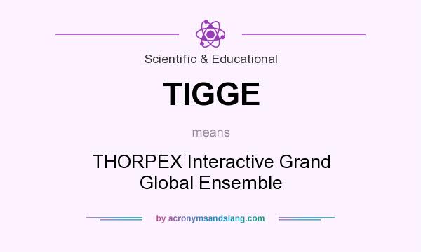 What does TIGGE mean? It stands for THORPEX Interactive Grand Global Ensemble