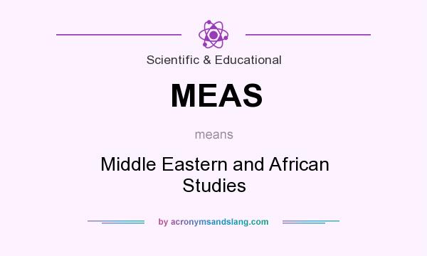 What does MEAS mean? It stands for Middle Eastern and African Studies