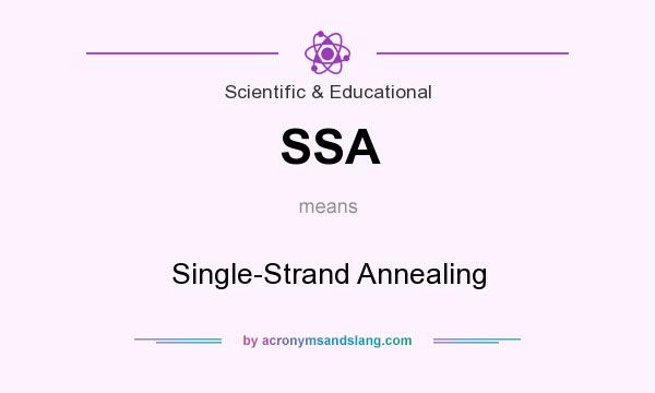 What does SSA mean? It stands for Single-Strand Annealing