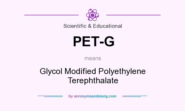 What does PET-G mean? It stands for Glycol Modified Polyethylene Terephthalate