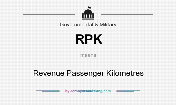 What does RPK mean? It stands for Revenue Passenger Kilometres
