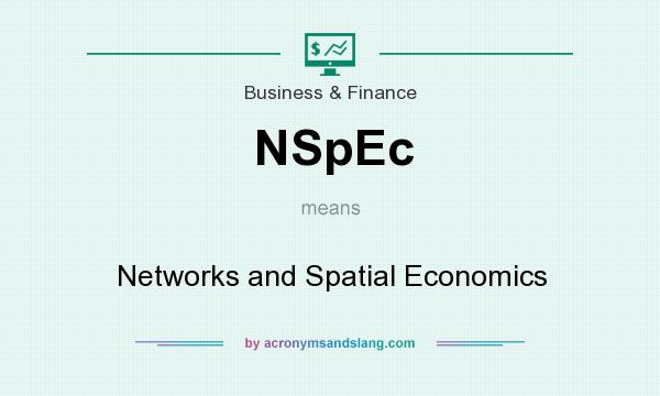 What does NSpEc mean? It stands for Networks and Spatial Economics