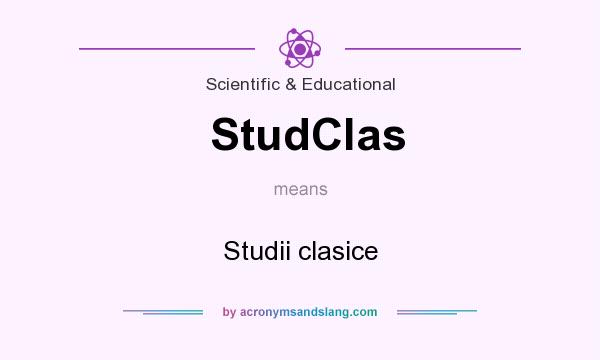 What does StudClas mean? It stands for Studii clasice