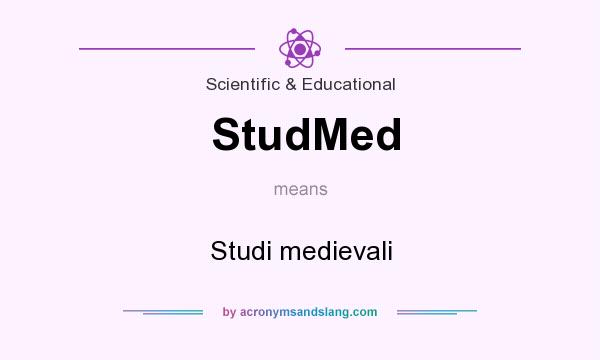 What does StudMed mean? It stands for Studi medievali