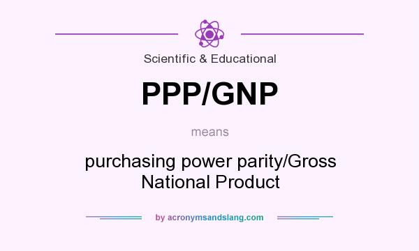 What does PPP/GNP mean? It stands for purchasing power parity/Gross National Product