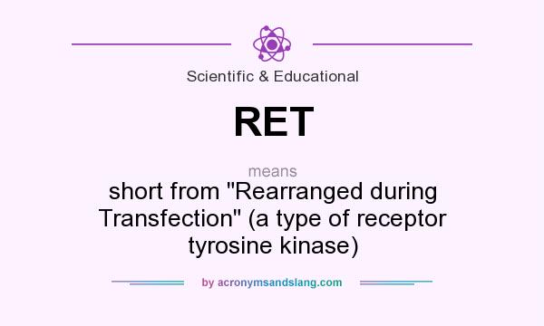 What does RET mean? It stands for short from Rearranged during Transfection (a type of receptor tyrosine kinase)
