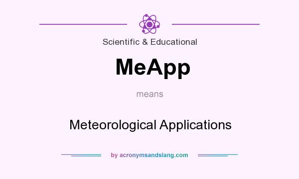 What does MeApp mean? It stands for Meteorological Applications