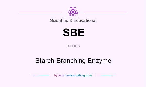 What does SBE mean? It stands for Starch-Branching Enzyme