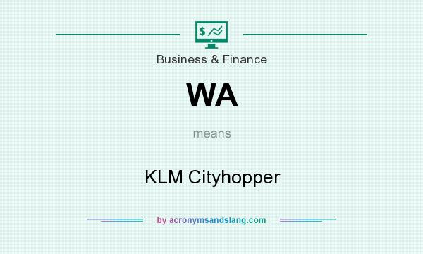 What does WA mean? It stands for KLM Cityhopper