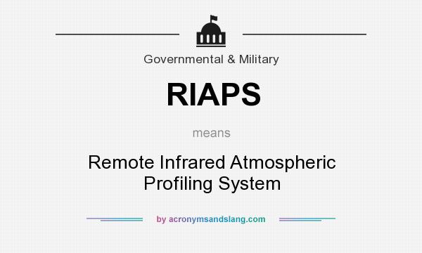 What does RIAPS mean? It stands for Remote Infrared Atmospheric Profiling System
