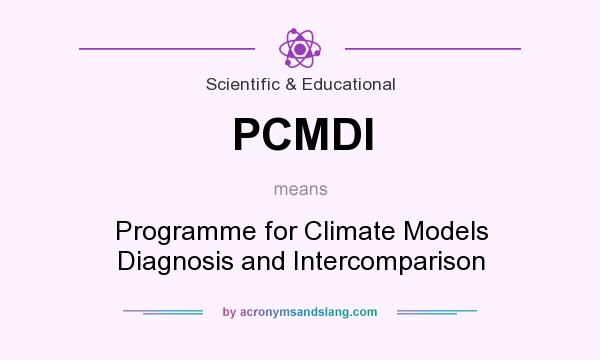 What does PCMDI mean? It stands for Programme for Climate Models Diagnosis and Intercomparison