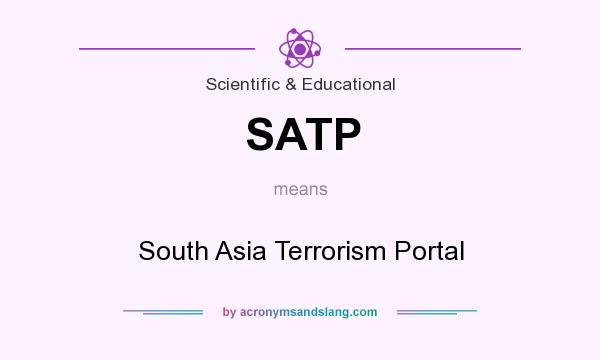 What does SATP mean? It stands for South Asia Terrorism Portal