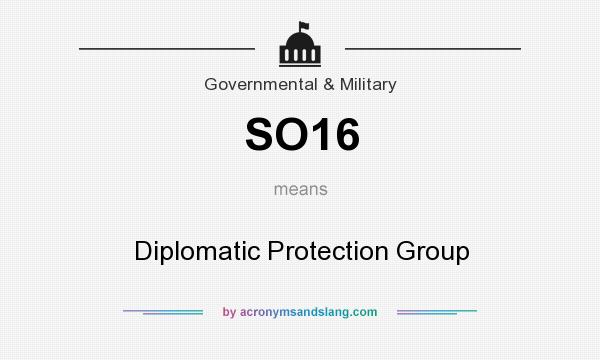 What does SO16 mean? It stands for Diplomatic Protection Group