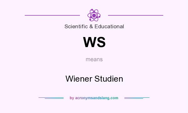 What does WS mean? It stands for Wiener Studien