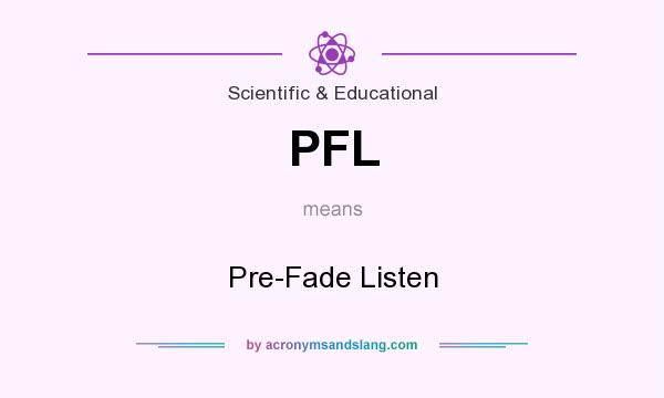 What does PFL mean? It stands for Pre-Fade Listen
