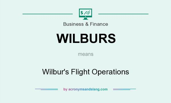 What does WILBURS mean? It stands for Wilbur`s Flight Operations