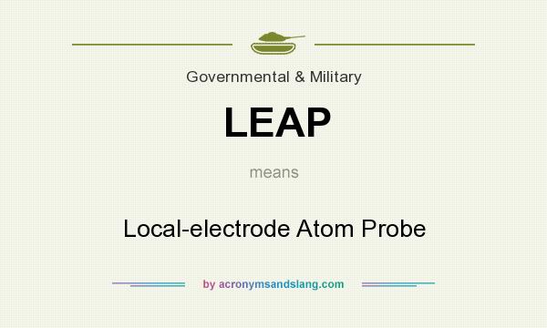 What does LEAP mean? It stands for Local-electrode Atom Probe