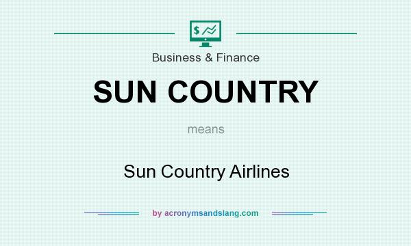 What does SUN COUNTRY mean? It stands for Sun Country Airlines