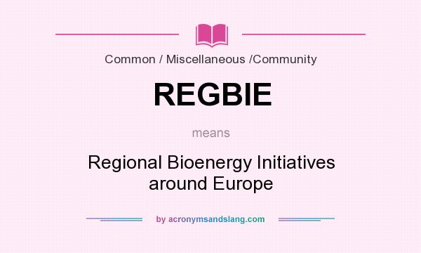 What does REGBIE mean? It stands for Regional Bioenergy Initiatives around Europe