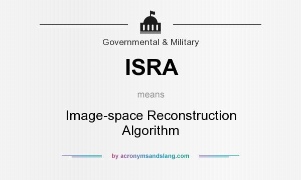 What does ISRA mean? It stands for Image-space Reconstruction Algorithm